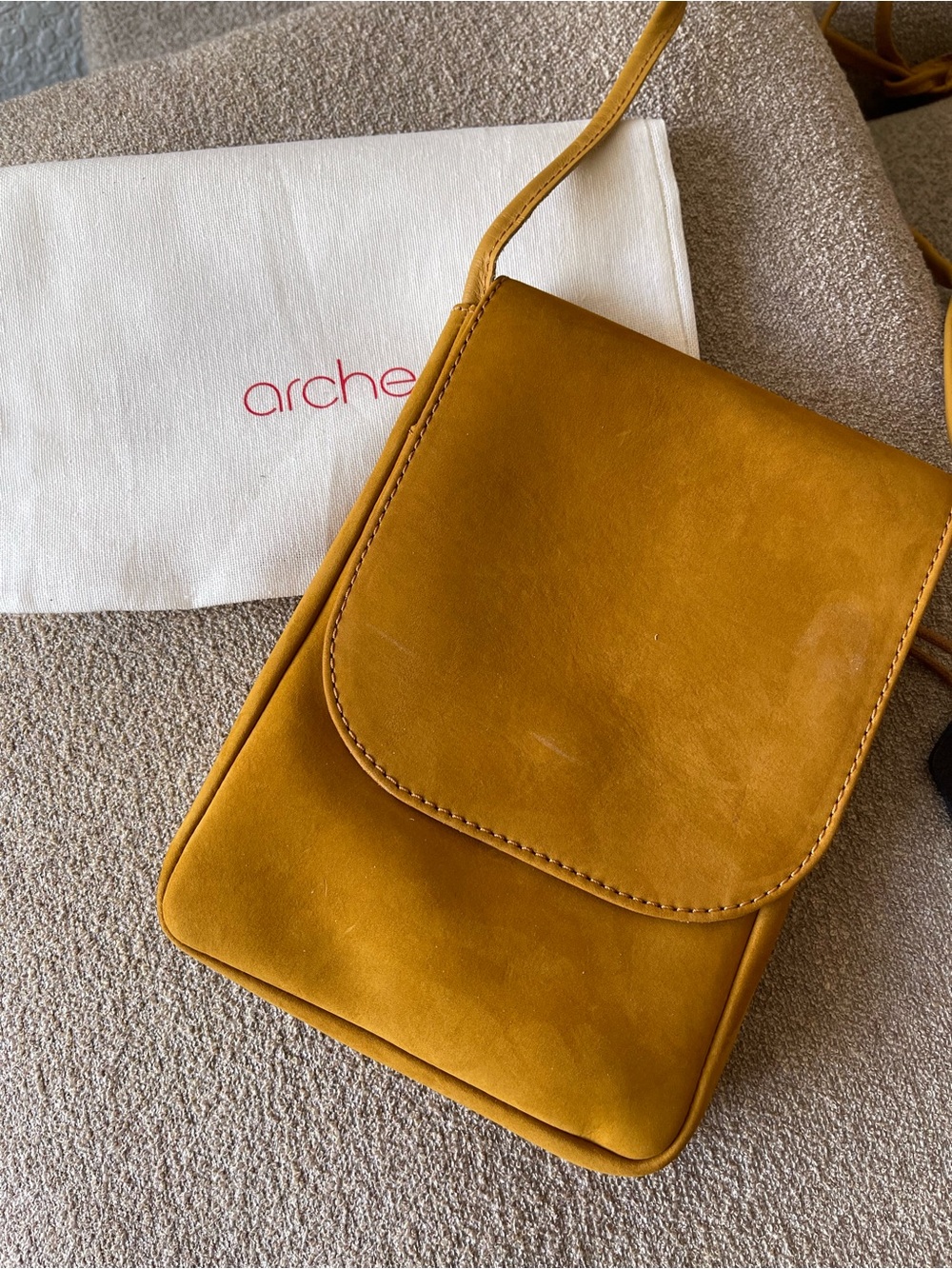 Arche ADILY Faune Nubuck Leather Crossbody Bag NWT